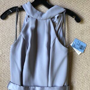 David's bridal fog blue bridesmaid dress Vera Wang